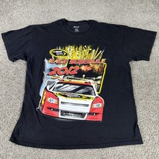 NASCAR Sprint Cup Series Shirt Mens Medium Black 2012 Race Schedule Tee