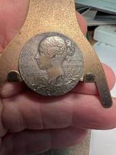 UNIQUE WORLD SILVER! 1837-97 .925 STERLING DIAMOND JUBILEE QUEEN VICTORIA ,27mm.