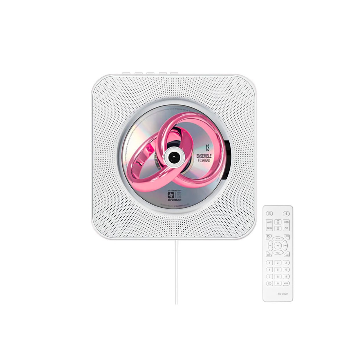 Lecteur CD mural vertical Bluetooth 5.0 avec radio FM Avizar Cancale