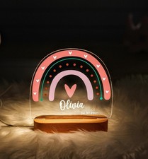 Custom Rainbow Name Night Light, Personalized Baby Gift for Birthday Shower