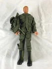 1996 Hasbro: G.I. Joe 12'' Action Figure Flocked Blonde Hair w/ Knife and Bag
