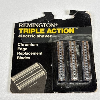 Vintage 1982 Remington SP-51 Triple Action Shaver Blades NOS Case Wear / Rust