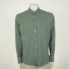 Untuckit Button Down Shirt Mens Sz XL Green Plaid Stuhlmuller Regular Fit Casual