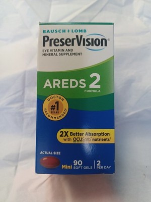 BAUSCH & LOMB PRESERVISION AREDS 2 - 90 MINI SOFT GELS EYE VITAMIN - EXP 09-2027