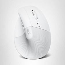 Logitech Lift Vertical Ergonomic Mouse, Wireless, Bluetooth Off White