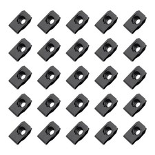 25Pack M6 Extruded UType Nuts Bumper Fender UClips Black Spring Nuts Fasten...