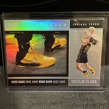 2025 Panini Caitlin Clark Chronicled Shoe Game Caitlin Clark #76 Rainbow Holo