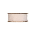 Chenille Velvet Ribbon Roll 40mm Wide 10m Long Cream