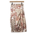 Japna Skirt Women’s Small Silky Wrap Midi Paisley Floral Boho Lightweight Y2k
