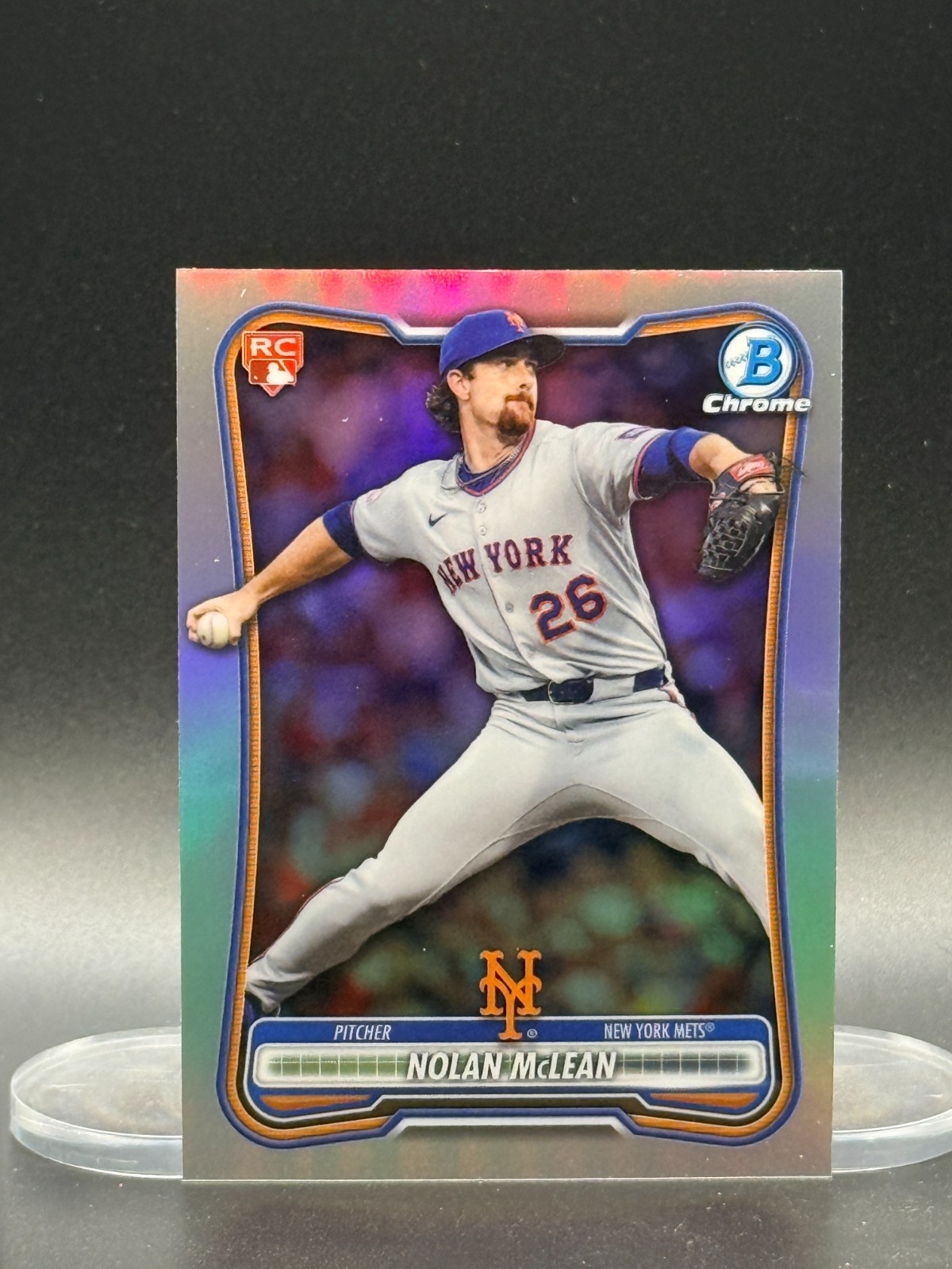 2026 Bowman Chrome NOLAN McLEAN RC Red Rookie Refractor #80 Mets