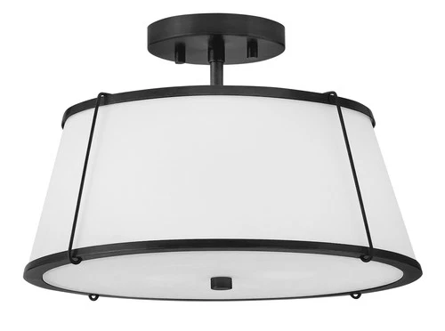 Hinkley Lighting 4893 Clarke 2 Light 15"W Semi-Flush Ceiling - Black / Lacquered - Picture 9 of 12