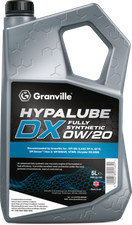 Granville 1165 Hypalube DX 0W/20 Full Synthetic Engine Oil Trade 5 Litre Pack 6.90 per litre