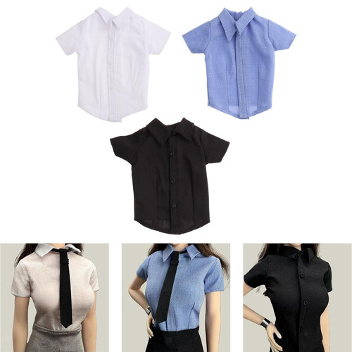 1/6 Scale Girl Short Sleeve Clothing Costume Action Figure Clothes Female Doll