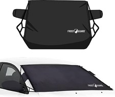 FrostGuard Deluxe Full-Coverage Windshield Cover Standard Size 41 x 59 - Black