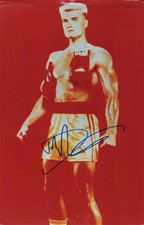 Dolph Lundgren Rocky IV Ivan Drago pose USA 1985 - Original SIGNED Photo