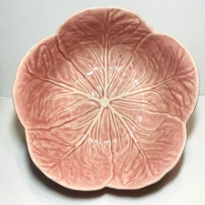 Bordallo Pinheiro Rare Pink Cabbage Portugal 11 " Large Deep Salad Serving Bowl.