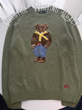 Polo Ralph Lauren Deep Green Polo Bear Pullover Sweater Men s Size Large NWT Bid