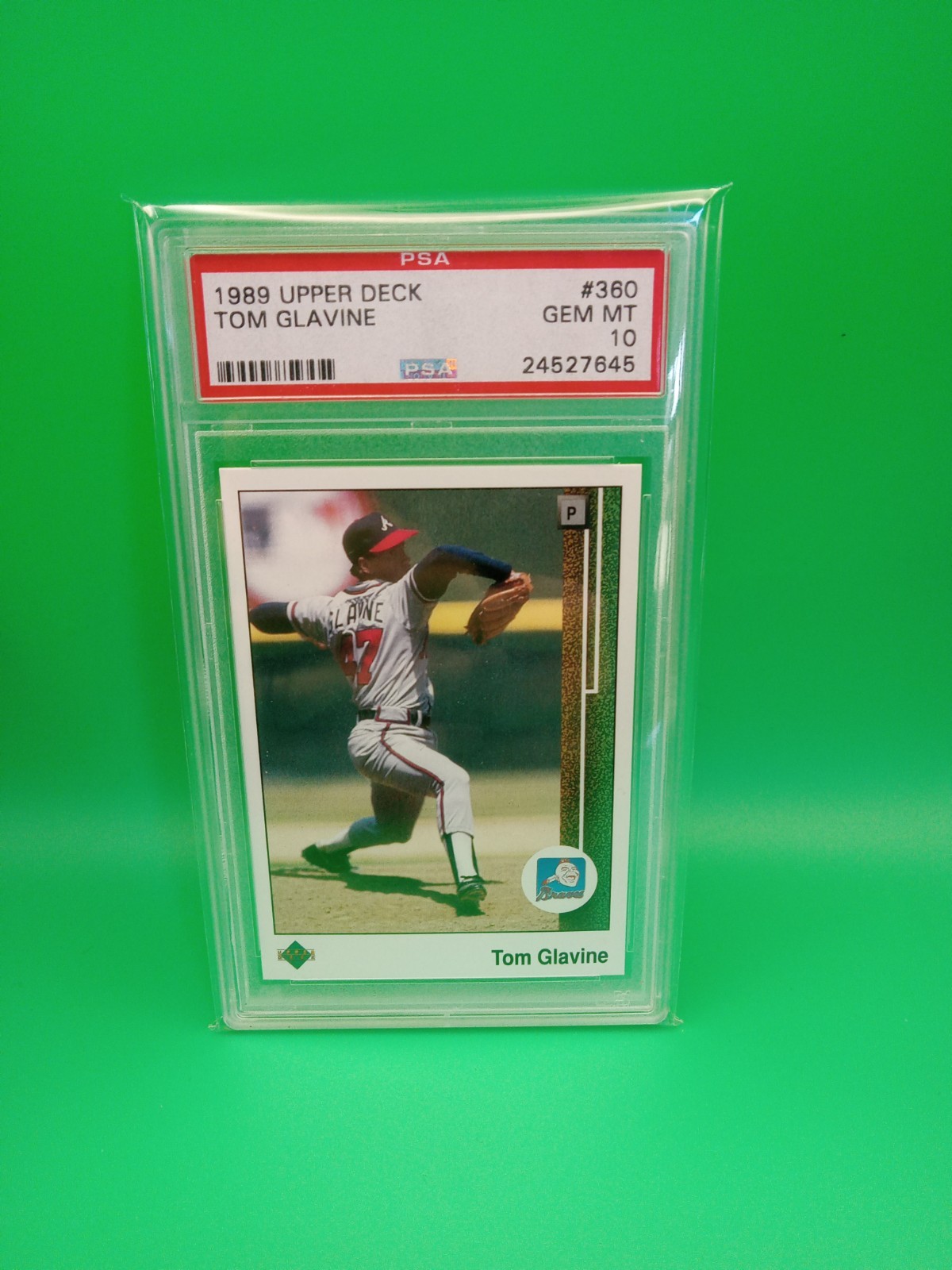 1989 UPPER DECK #360 TOM GLAVINE BRAVES HOF PSA 10