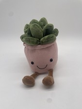 Succulent Plush Potted Plant Stuffed Toy Pink Planter