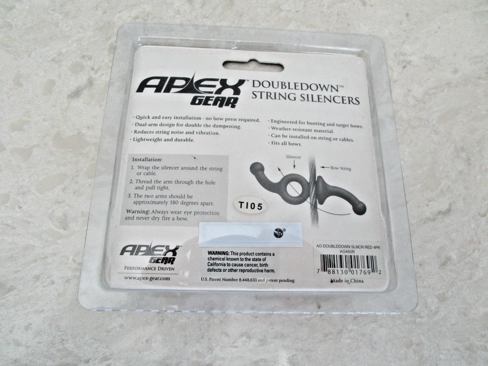 2 Новые упаковки Apex Gear DoubleDown струнные глушители красный - Изображение 2 из 2