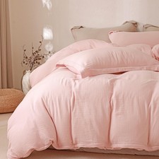 Muslin Duvet Cover Twin Size, 100 Breathable Cotton 2-Layer Gauze Comforter ...
