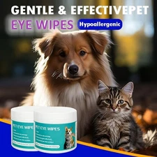 Gentle & Natural Dog Cat Eye Wipes, 200/300pcs Tear Stain Remover & Eye Cleaner