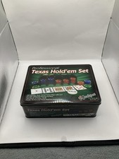 Professional Texas Hold’em Poker Set in Tin – 200 Chips & Guide 