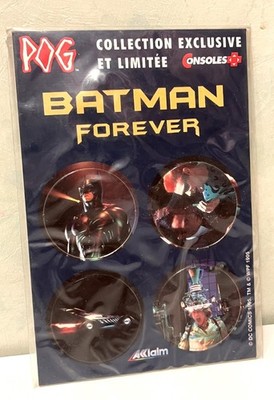 Prime Konsole + Vintage POG 1995 Avimage Batman Forever Lot 4 Pogs Card Exclusive