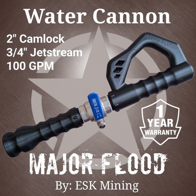 #ad 2quot; Camlock Fire Hose Nozzle High Flow Water Cannon for Trash Pumps Black $59.99