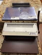QUILL COMMERCIAL Heavy Duty Comb Binding Machine 21 Hole! PLUS SUPPLIES! 250-KMO