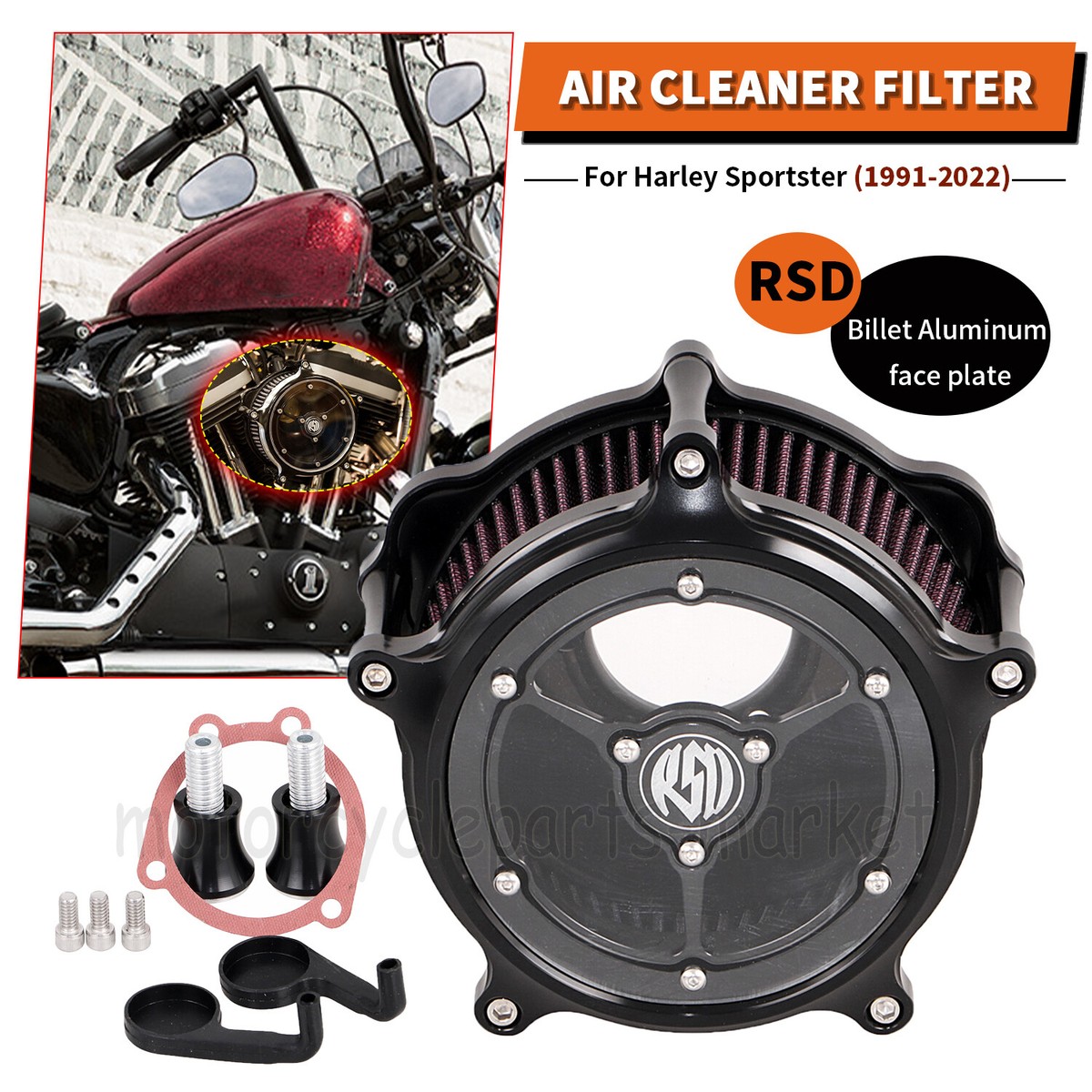 ローランドサンズデザイン RSDエアクリーナーフィルターRSD Sportster