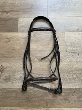 Jeffries Fantazyjna Szyta Podniesiona Uzda Made in England Oversize Ekstra Pełna Nowa 