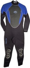 Bare 3/2mm Attack, Women's Full Wetsuit Size 10, Black, Gray and Blue 