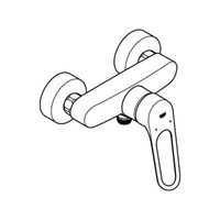 Grohe Eh-Brausebatt. Eurosmart 25242_3 Wandmontage Offener Hebel Chrom