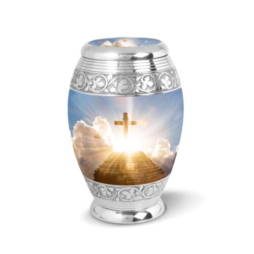Christ Cross Cremation small Urn  Keepsake Urns for Adult Human Ashes - Picture 1 of 5