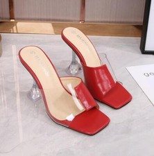 Women's Slippers Pvc Transparent High Heels Sandals Fashion Summer Shoes Party