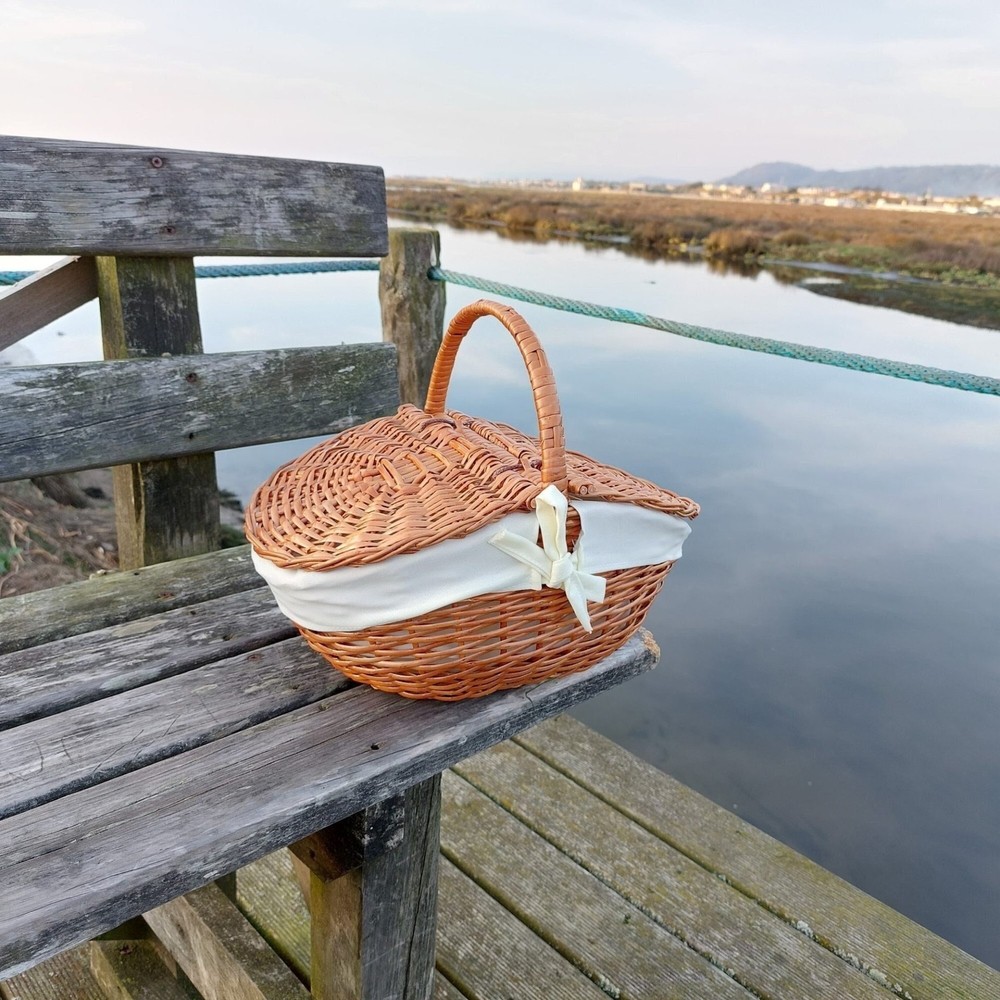 Picnic Basket / Basket with Lid / Wicker Basket / Market Basket / Flower Basket Picnic Basket / Basket with Lid / Wicker Basket / Market Basket / Flower Basket