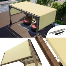 ColourTree Pergola Sun Shade Cover Universal Replacement Canopy w/ Rods, Beige