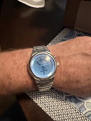 Fossil Big Tic JR-8084 Men's Stainless Steel Blue Dial, Full Fossil Big Tic JR-8084 Men's Stainless Steel Blue Dial, Full