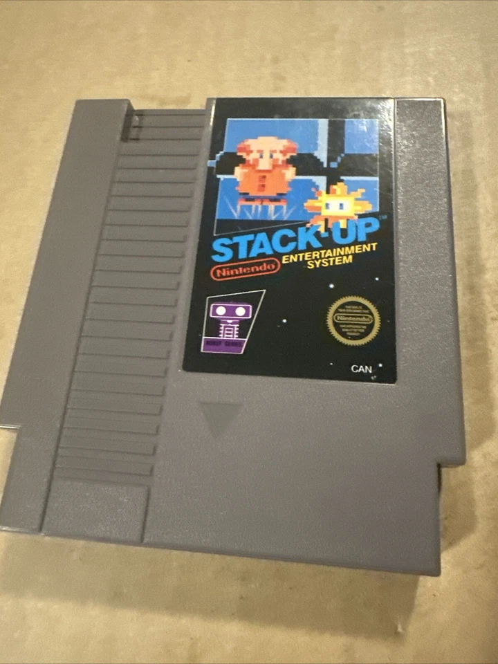 Stack-Up (1985) NES(Nintendo Entertainment System) *TESTED / CART ONLY* 5 Screw - Image 4 of 4