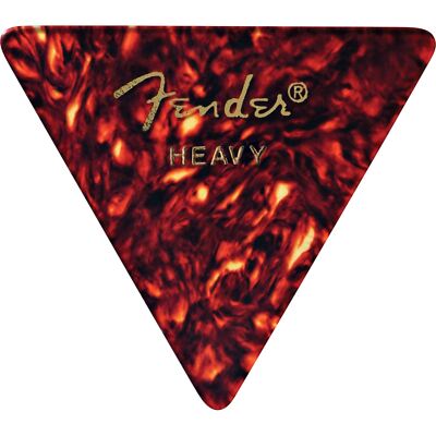 Fender Classic Celluloid 355 Shape Guitar Picks, Heavy, Tortoise Shell, 12-Pack