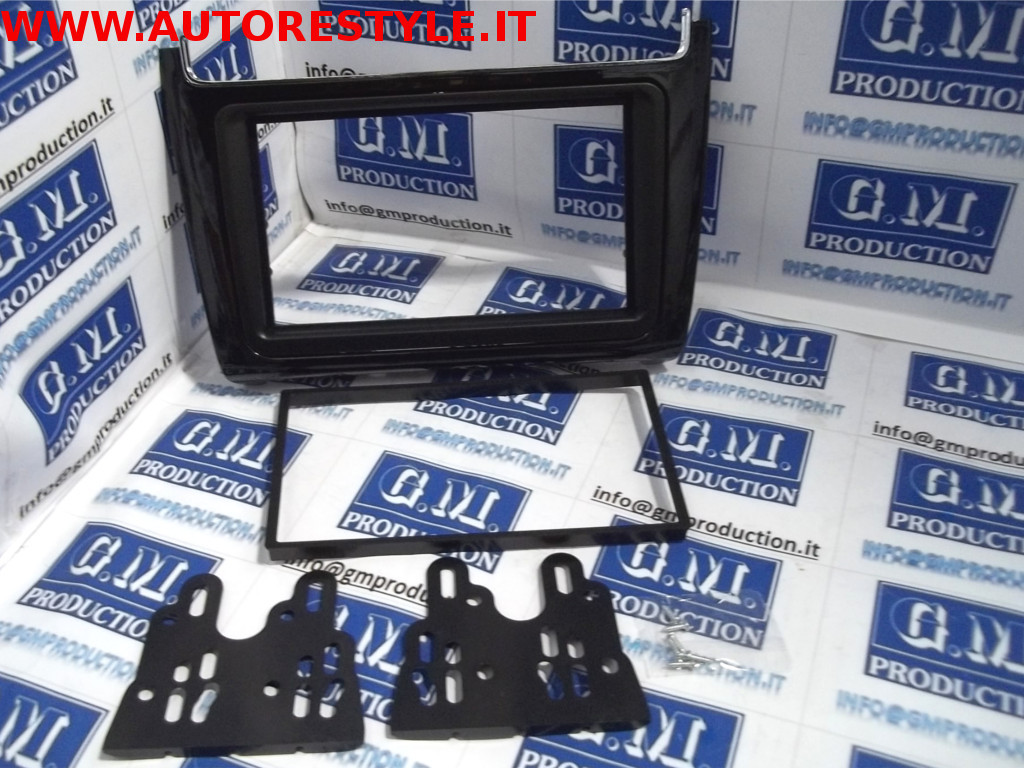 Cornice 2 DIN Volkswagen Polo 2014 Nero Lucido | Supporto Monitor GPS