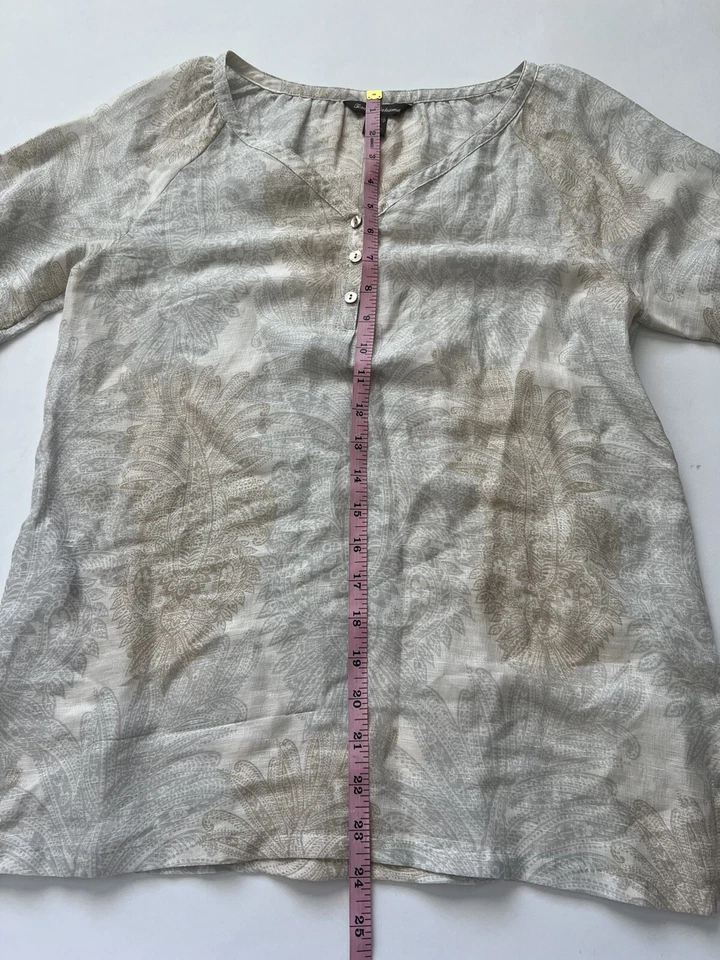 Blusa túnica Tommy Bahama para mujer Coastline top seda lino cachemira ligera Foto 3 de 4