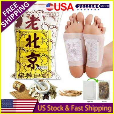 50x Foot Detox Pads Toxins Deep Cleansing Patches Herbal Organic Slimming Pad 