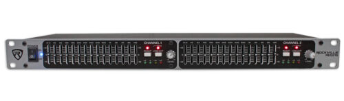 Rockville REQ215 Dual 15 Band 1/3 Octave Graphic Equalizer With Sub-Output! - Afbeelding 1 van 8