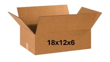 18" x 12" x 6" CARDBOARD BOX - 200 lb - SINGLE BOX