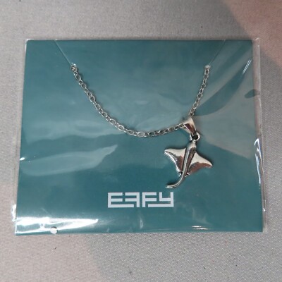 EFFY Stingray Pendant Charm Silver Tone Chain Necklace  display picture 1