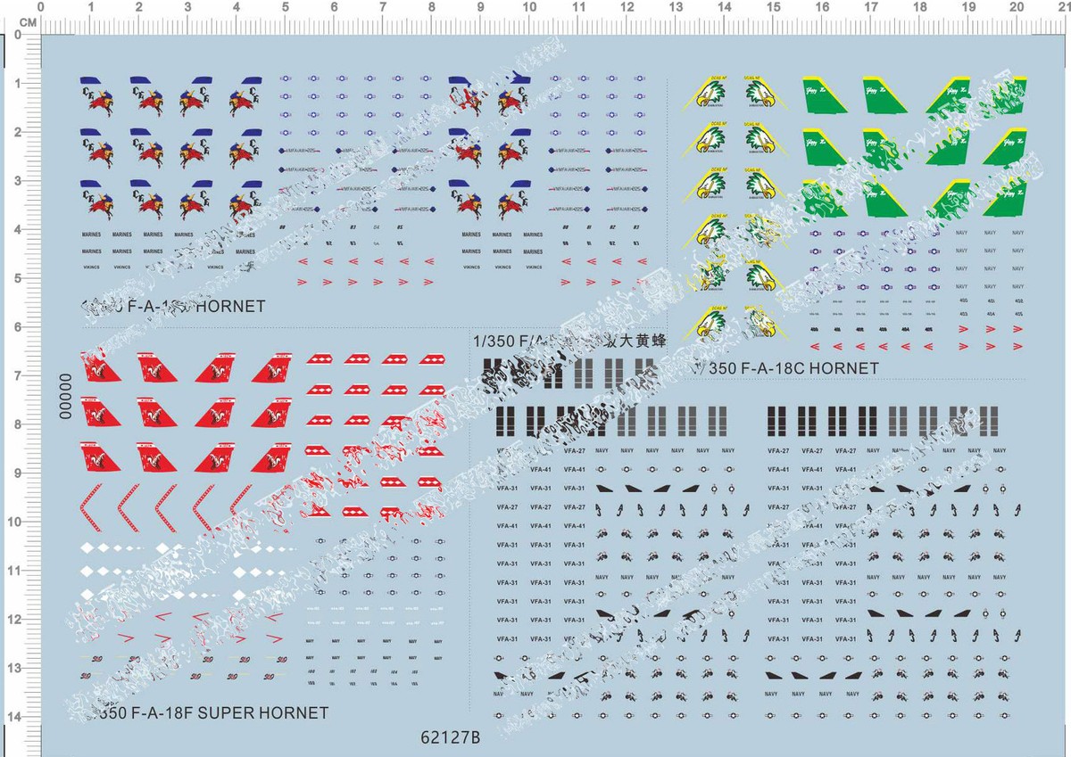 1:350 F/A-18E Super Hornet kit (pack of 4