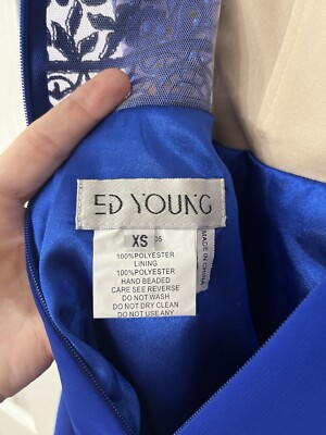 Ed Young 7794 XS Royal Blue Prom Formal Pageant Dress Short NWT Retail $500  | eBay