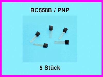 BC558B - Transistoren PNP / -30V / -100mA / 5 Stück Neu
